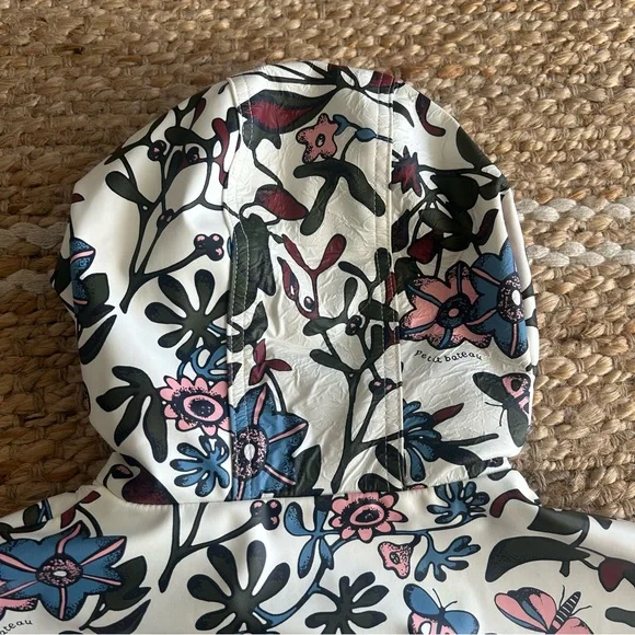 Petit Bateau Flower Print Raincoat Jacket - Picture 11 of 12